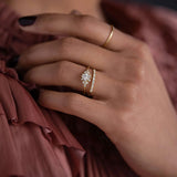 Moissanite Emerald & Round Cut Half Eternity Band For Women