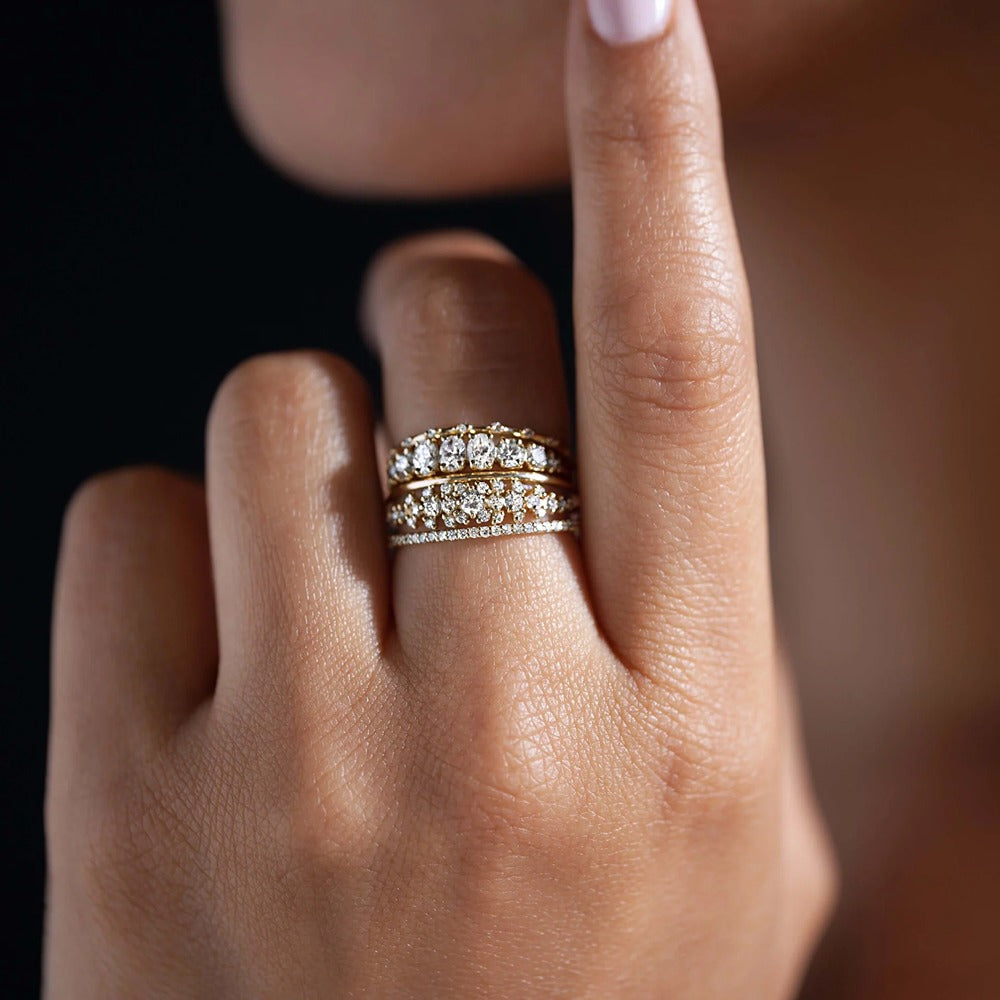 Round Cut Moissanite Eternity Band For Women