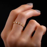 Moissanite Round Cut Half Eternity Band For Women