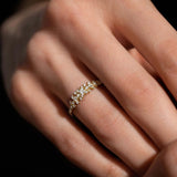 Moissanite Round Cut Unique Half Eternity Wedding Band