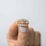 Moissanite Round Cut Unique Half Eternity Wedding Band