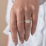 Princess Cut Vintage Moissanite Engagement Ring