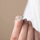 Princess Cut Vintage Moissanite Engagement Ring