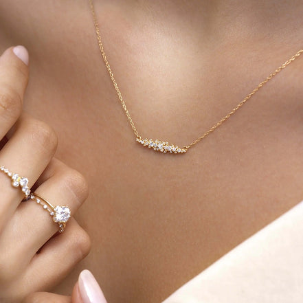 Colorless Moissanite Round Cut Unique Pendant Gift For Her