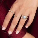 Moissanite Colorless Pear Cut Eternity Band For Women