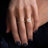 Princess Cut Moissanite Solitaire Engagement Ring