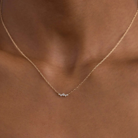 Five Stone Round Cut Moissanite Colorless Pendant Gift For Her