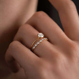 Round Cut Solitaire Moissanite Promise Ring