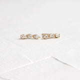 Moissanite Pear Cut Stud Push Back Earring