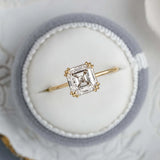 Asscher Cut Solitaire Engagement Ring