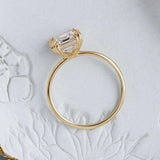 Asscher Cut Solitaire Engagement Ring