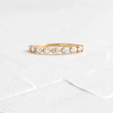 Moissanite Colorless Pear Cut Eternity Band For Women