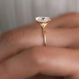 Cushion Cut Moissanite Solitaire Engagement Ring