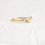 Marquise & Round Cut Moissanite Half Eternity Band
