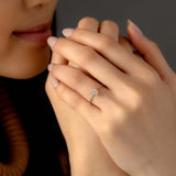 Princess Cut Moissanite Solitaire Engagement Ring