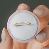 Round Cut Moissanite Half Eternity Unique Band
