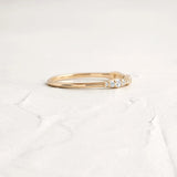 Round Cut Moissanite Half Eternity Unique Band