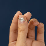 D Color Oval Cut Vintage Moissanite Wedding Ring