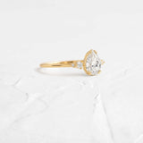 Moissanite Pear Cut Multi Stone Engagement Ring