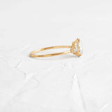Moissanite Pear Cut Multi Stone Engagement Ring