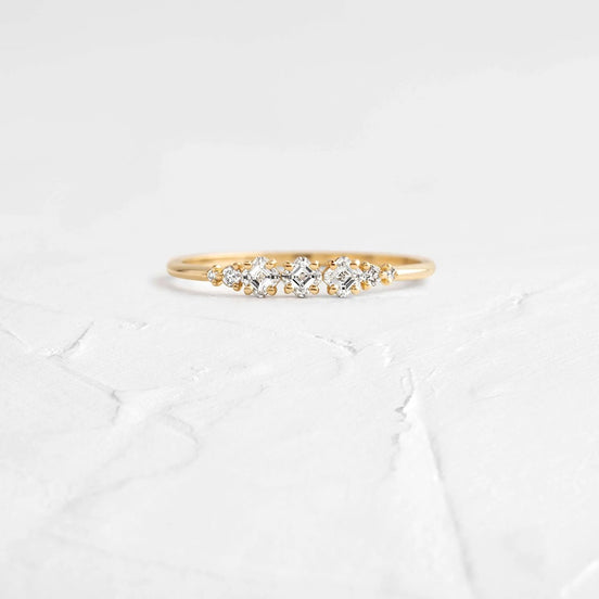 Moissanite Asscher & Round Cut Eternity Band