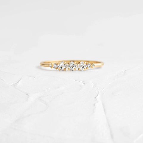 Moissanite Asscher & Round Cut D Color Eternity Band