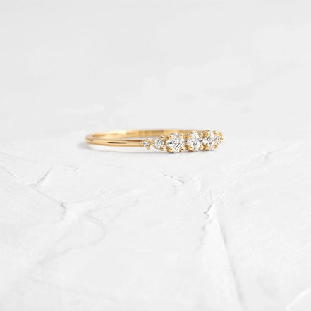 Moissanite Asscher & Round Cut Eternity Band