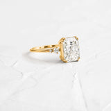 Radiant Cut Five Stone Moissanite Engagement Ring
