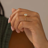 Round Cut Hidden Halo Moissanite Engagement Ring