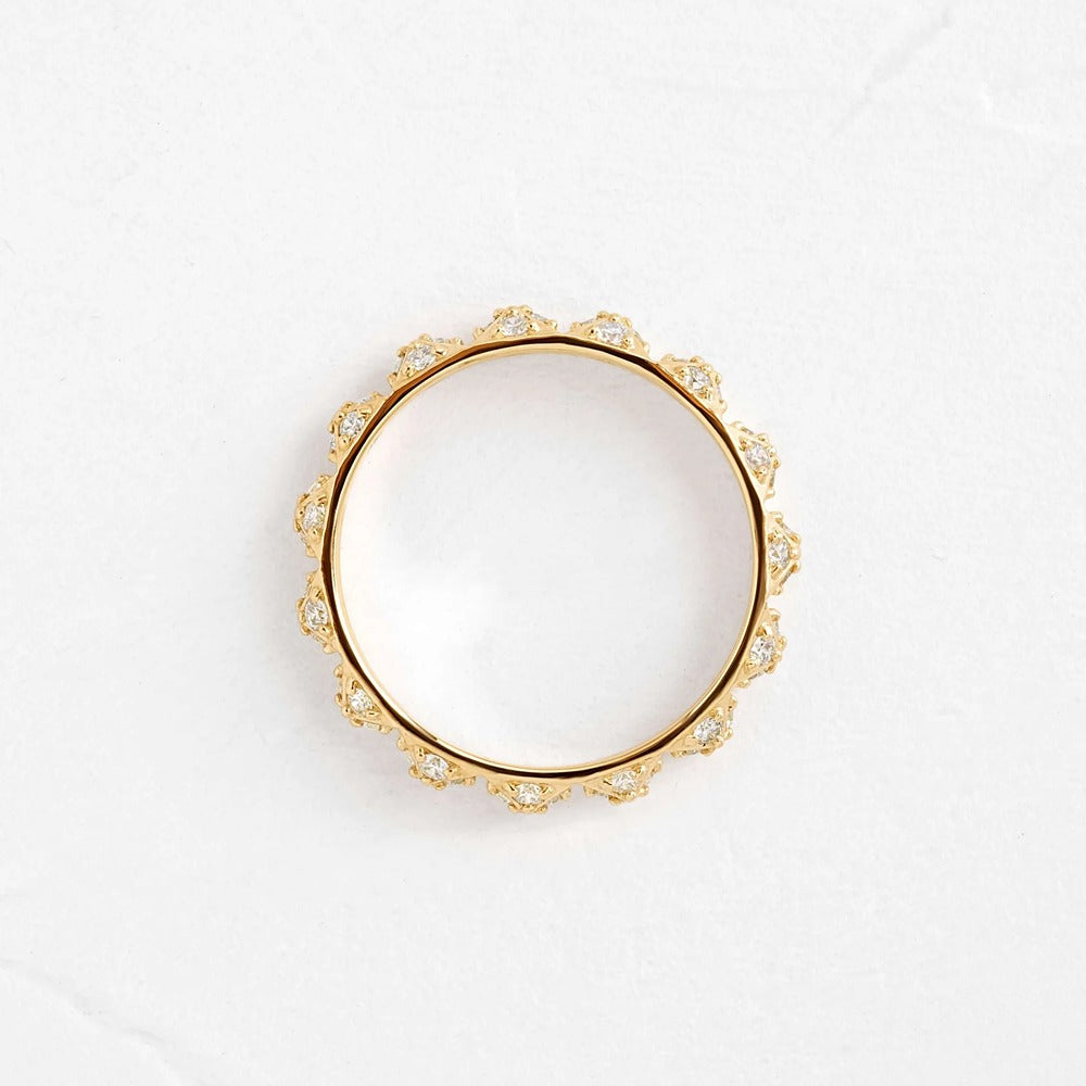 Round Cut Moissanite Full Eternity Wedding Band For Women