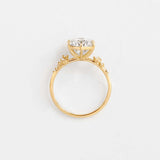 Round Cut Unique Moissanite Engagement Ring