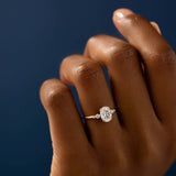 Oval Cut Five Stone Moissanite Engagement Ring