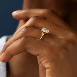 Oval Cut Five Stone Moissanite Engagement Ring