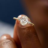 Oval Cut Five Stone Moissanite Engagement Ring