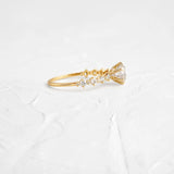 Round Cut Moissanite Hidden Accent Engagement Ring
