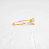 Lab Created Moissanite Emerald Cut Vintage Halo Engagement Ring