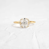 Moissanite D Color Oval Cut Vintage Engagement Ring