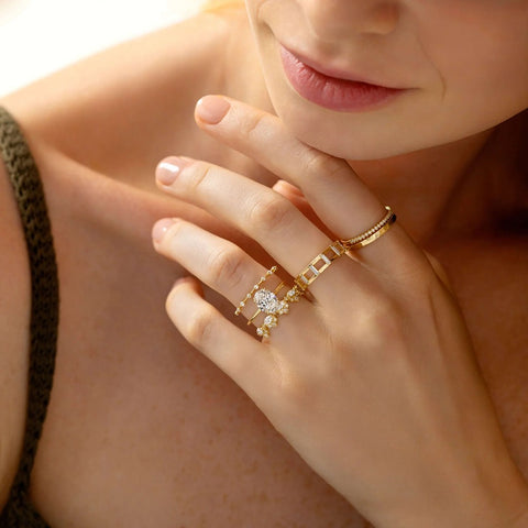 Oval Cut Hidden Accent Moissanite Engagement Ring