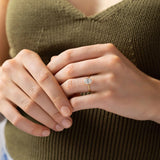 Oval Cut Hidden Accent Moissanite Engagement Ring