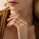Round Cut Vintage Moissanite Engagement Wedding Ring