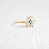 Round Cut Vintage Moissanite Engagement Wedding Ring