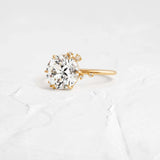 Round Cut Vintage Moissanite Engagement Wedding Ring