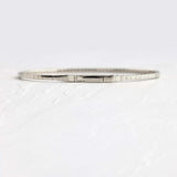 Round Brilliant Cut Moissanite Bangle Bracelet For Women