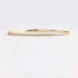 Round Brilliant Cut Moissanite Bangle Bracelet For Women
