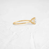 Princess Cut Moissanite Solitaire Engagement Ring