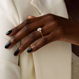 Moissanite D Color Oval Cut Vintage Engagement Ring