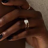 Moissanite D Color Oval Cut Vintage Engagement Ring