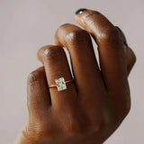 Radiant Cut Solitaire Moissanite Engagement Ring