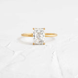 Radiant Cut Solitaire Moissanite Engagement Ring