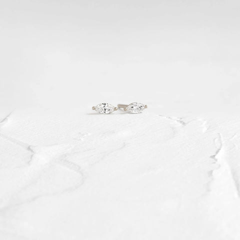 Marquise Cut Moissanite Stud Earring For Women